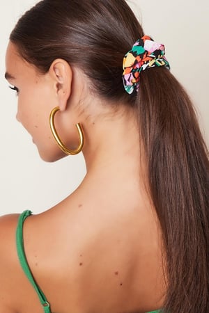 Bloem scrunchie Multi Polyester h5 Afbeelding2